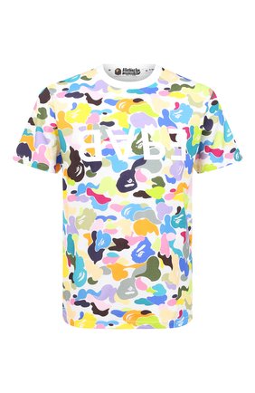 Мужская хлопковая футболка BAPE разноцветного цвета по цене 12750 руб., арт. 1G80109002 | Фото 1 Мужская хлопковая футболка BAPE разноцветного цвета, арт. 1G80109002 | Фото 1