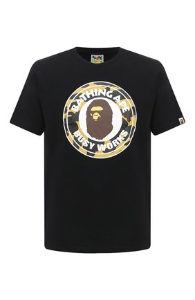 Мужская хлопковая футболка BAPE черного цвета по цене 8945 руб., арт. 1G80110005 | Фото 1 Мужская хлопковая футболка BAPE черного цвета, арт. 1G80110005 | Фото 1