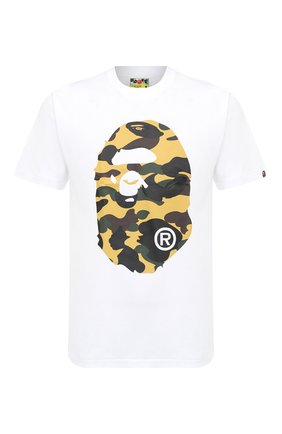 Мужская хлопковая футболка BAPE белого цвета по цене 8945 руб., арт. 1G80110006 | Фото 1 Мужская хлопковая футболка BAPE белого цвета, арт. 1G80110006 | Фото 1