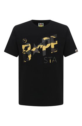 Мужская хлопковая футболка BAPE черного цвета по цене 8945 руб., арт. 1G80110009 | Фото 1 Мужская хлопковая футболка BAPE черного цвета, арт. 1G80110009 | Фото 1