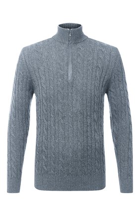 Мужской кашемировый свитер LORO PIANA голубого цвета по цене 157000 руб., арт. FAD7358 | Фото 1 Мужской кашемировый свитер LORO PIANA голубого цвета, арт. FAD7358 | Фото 1