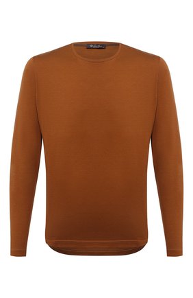 Мужская лонгслив из шелка и хлопка LORO PIANA светло-коричневого цвета по цене 51150 руб., арт. FAF6129 | Фото 1 Мужская лонгслив из шелка и хлопка LORO PIANA светло-коричневого цвета, арт. FAF6129 | Фото 1