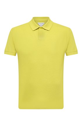 Мужское хлопковое поло BOTTEGA VENETA салатового цвета по цене 33950 руб., арт. 640404/V01G0 | Фото 1 Мужское хлопковое поло BOTTEGA VENETA салатового цвета, арт. 640404/V01G0 | Фото 1