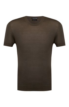 Мужской шелковый джемпер TOM FORD хаки цвета по цене 73350 руб., арт. BVS9C/TFKC10 | Фото 1 Мужской шелковый джемпер TOM FORD хаки цвета, арт. BVS9C/TFKC10 | Фото 1