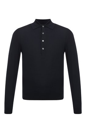 Мужское шерстяное поло TOM FORD темно-синего цвета по цене 67450 руб., арт. BVM94/TFK132 | Фото 1 Мужское шерстяное поло TOM FORD темно-синего цвета, арт. BVM94/TFK132 | Фото 1