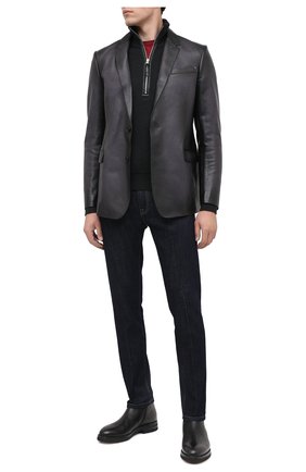 Мужской шерстяной джемпер TOM FORD темно-серого цвета по цене 0 руб., арт. BVM72/TFK325 | Фото 2 Мужской шерстяной джемпер TOM FORD темно-серого цвета, арт. BVM72/TFK325 | Фото 2 (Рукава: Длинные; Длина (для топов): Стандартные; Материал внешний: Шерсть; Мужское Кросс-КТ: Джемперы; Стили: Кэжуэл, Классический; Принт: Без принта; Вырез: Круглый; Региональные ограничения белый список (Axapta Mercury): RU)