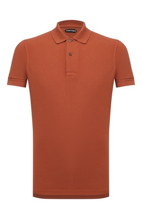 Мужское хлопковое поло TOM FORD коричневого цвета по цене 22950 руб., арт. BV266/TFJ982 | Фото 1 Мужское хлопковое поло TOM FORD коричневого цвета, арт. BV266/TFJ982 | Фото 1