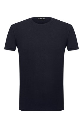 Мужская футболка TOM FORD темно-синего цвета по цене 18550 руб., арт. BV229/TFJ950 | Фото 1 Мужская футболка TOM FORD темно-синего цвета, арт. BV229/TFJ950 | Фото 1