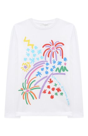 Детская хлопковый лонгслив STELLA MCCARTNEY белого цвета по цене 3960 руб., арт. 601097/SPJF8 | Фото 1 Детская хлопковый лонгслив STELLA MCCARTNEY белого цвета, арт. 601097/SPJF8 | Фото 1