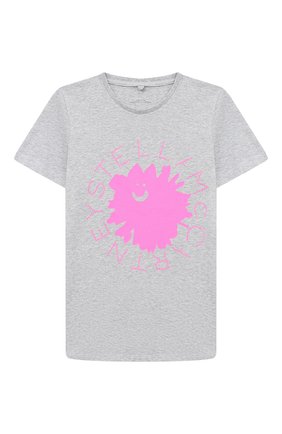 Детская хлопковая футболка STELLA MCCARTNEY серого цвета по цене 3565 руб., арт. 601096/SPJ82 | Фото 1 Детская хлопковая футболка STELLA MCCARTNEY серого цвета, арт. 601096/SPJ82 | Фото 1