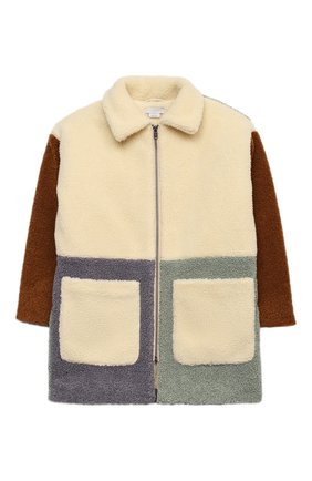 Детское пальто STELLA MCCARTNEY коричневого цвета по цене 13050 руб., арт. 601019/SPK11 | Фото 1 Детское пальто STELLA MCCARTNEY коричневого цвета, арт. 601019/SPK11 | Фото 1