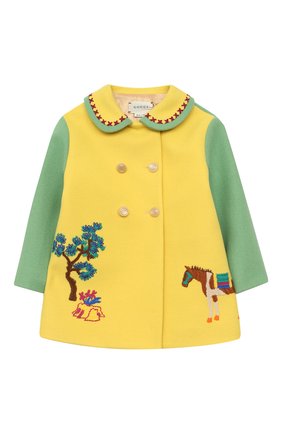 Детского шерстяное пальто GUCCI разноцветного цвета по цене 61900 руб., арт. 622845/XWALF | Фото 1 Детского шерстяное пальто GUCCI разноцветного цвета, арт. 622845/XWALF | Фото 1