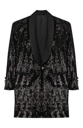 Детский жакет BALMAIN черного цвета по цене 77000 руб., арт. 6N1080/NB370/4-10 | Фото 1 Детский жакет BALMAIN черного цвета, арт. 6N1080/NB370/4-10 | Фото 1