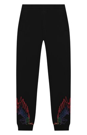 Детские хлопковые джоггеры MARCELO BURLON KIDS OF MILAN черного цвета по цене 16350 руб., арт. 20I/B/MB/3002/0020/8-14Y | Фото 1 Детские хлопковые джоггеры MARCELO BURLON KIDS OF MILAN черного цвета, арт. 20I/B/MB/3002/0020/8-14Y | Фото 1