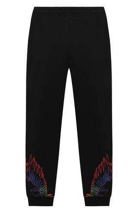 Детские хлопковые джоггеры MARCELO BURLON KIDS OF MILAN черного цвета по цене 16350 руб., арт. 20I/B/MB/3002/0020/8-14Y | Фото 2 Детские хлопковые джоггеры MARCELO BURLON KIDS OF MILAN черного цвета, арт. 20I/B/MB/3002/0020/8-14Y | Фото 2