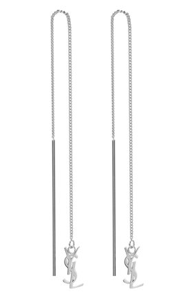 Женские серьги opium SAINT LAURENT серебряного цвета по цене 28450 руб., арт. 635450/Y1500 | Фото 1 Женские серьги opium SAINT LAURENT серебряного цвета, арт. 635450/Y1500 | Фото 1