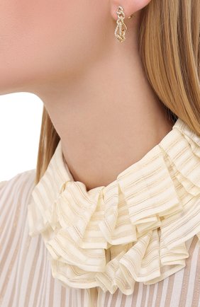 Женские серьги BOTTEGA VENETA золотого цвета по цене 63200 руб., арт. 628571/VB0B6 | Фото 2 Женские серьги BOTTEGA VENETA золотого цвета, арт. 628571/VB0B6 | Фото 2