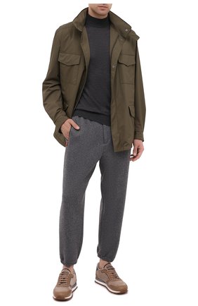 Мужские кашемировые джоггеры KITON серого цвета по цене 288000 руб., арт. UFPPZK01T20 | Фото 2 Мужские кашемировые джоггеры KITON серого цвета, арт. UFPPZK01T20 | Фото 2