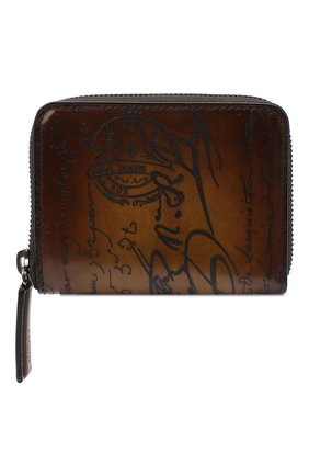Мужской кожаный кошелек для монет BERLUTI коричневого цвета, арт. N135253 | Фото 1 (Материал: Натуральная кожа)