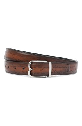 Мужской кожаный ремень BERLUTI коричневого цвета по цене 73750 руб., арт. C0055-001 | Фото 1 Мужской кожаный ремень BERLUTI коричневого цвета, арт. C0055-001 | Фото 1