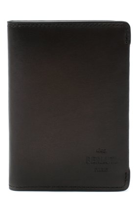 Мужской кожаный футляр для кредитных карт BERLUTI темно-коричневого цвета, арт. N211842 | Фото 1 (Материал: Натуральная кожа)
