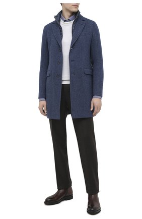 Мужской шерстяное пальто HERNO синего цвета по цене 82800 руб., арт. CA0109U/33283 | Фото 2 Мужской шерстяное пальто HERNO синего цвета, арт. CA0109U/33283 | Фото 2