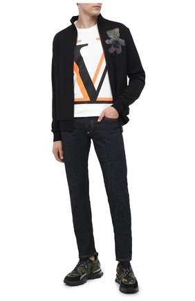 Мужские комбинированные кроссовки hexagon PHILIPP PLEIN хаки цвета по цене 78300 руб., арт. F20S MSC2868 PXV001N | Фото 2 Мужские комбинированные кроссовки hexagon PHILIPP PLEIN хаки цвета, арт. F20S MSC2868 PXV001N | Фото 2