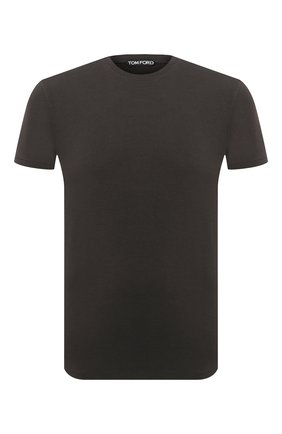 Мужская футболка TOM FORD темно-коричневого цвета по цене 19700 руб., арт. BV229/TFJ950 | Фото 1 Мужская футболка TOM FORD темно-коричневого цвета, арт. BV229/TFJ950 | Фото 1