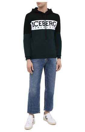 Мужской свитер из шерсти и хлопка ICEBERG разноцветного цвета по цене 29950 руб., арт. 20I I1P0/A020/7010 | Фото 2 Мужской свитер из шерсти и хлопка ICEBERG разноцветного цвета, арт. 20I I1P0/A020/7010 | Фото 2