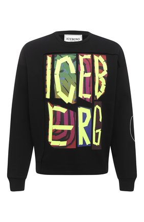 Мужской хлопковый свитшот ICEBERG черного цвета по цене 20850 руб., арт. 20I I1P0/E040/6302 | Фото 1 Мужской хлопковый свитшот ICEBERG черного цвета, арт. 20I I1P0/E040/6302 | Фото 1