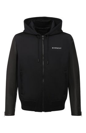 Мужской комбинированный бомбер GIVENCHY черного цвета по цене 217500 руб., арт. BM00EQ6Y06 | Фото 1 Мужской комбинированный бомбер GIVENCHY черного цвета, арт. BM00EQ6Y06 | Фото 1