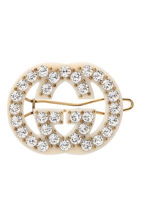 Женская заколка gg original GUCCI белого цвета по цене 33900 руб., арт. 627917/I12G0 | Фото 1 Женская заколка gg original GUCCI белого цвета, арт. 627917/I12G0 | Фото 1