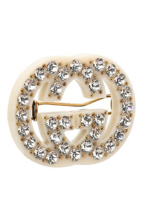Женская заколка gg original GUCCI белого цвета по цене 33900 руб., арт. 627917/I12G0 | Фото 2 Женская заколка gg original GUCCI белого цвета, арт. 627917/I12G0 | Фото 2