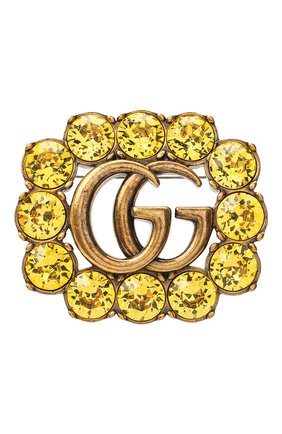 брошь gg marmont GUCCI желтого цвета по цене 32200 руб., арт. 629624/I8376 | Фото 1 брошь gg marmont GUCCI желтого цвета, арт. 629624/I8376 | Фото 1