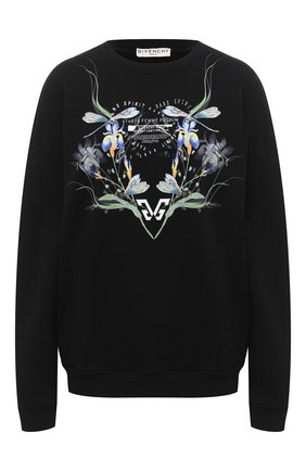 Женская хлопковый свитшот GIVENCHY черного цвета по цене 49400 руб., арт. BWJ0193Z3T | Фото 1 Женская хлопковый свитшот GIVENCHY черного цвета, арт. BWJ0193Z3T | Фото 1