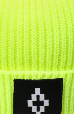 Детского шапка MARCELO BURLON KIDS OF MILAN салатового цвета по цене 6205 руб., арт. 20I/B/MB/9103/8000 | Фото 3 Детского шапка MARCELO BURLON KIDS OF MILAN салатового цвета, арт. 20I/B/MB/9103/8000 | Фото 3