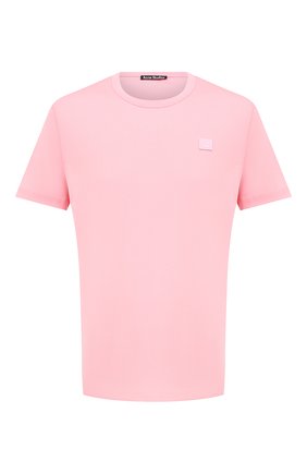 Мужская хлопковая футболка ACNE STUDIOS розового цвета, арт. 25E173/M | Фото 1 (Материал внешний: Хлопок; Длина (для топов): Стандартные; Принт: Без принта; Мужское Кросс-КТ: Футболка-одежда; Рукава: Короткие; Стили: Минимализм)
