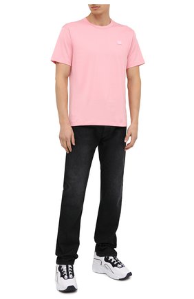 Мужская хлопковая футболка ACNE STUDIOS розового цвета, арт. 25E173/M | Фото 2 (Материал внешний: Хлопок; Длина (для топов): Стандартные; Принт: Без принта; Мужское Кросс-КТ: Футболка-одежда; Рукава: Короткие; Стили: Минимализм)
