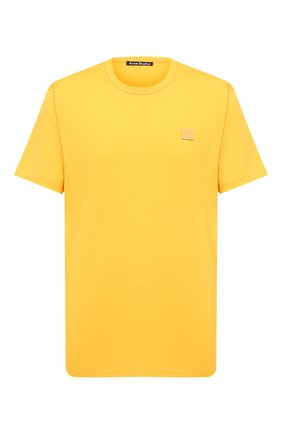 Мужская хлопковая футболка ACNE STUDIOS желтого цвета по цене 10550 руб., арт. 25E173/M | Фото 1 Мужская хлопковая футболка ACNE STUDIOS желтого цвета, арт. 25E173/M | Фото 1