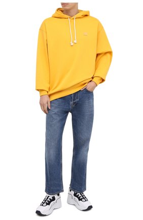 Мужской хлопковое худи ACNE STUDIOS желтого цвета по цене 27100 руб., арт. CI0009/M | Фото 2 Мужской хлопковое худи ACNE STUDIOS желтого цвета, арт. CI0009/M | Фото 2