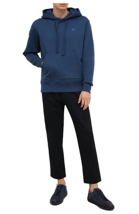 Мужской хлопковое худи ACNE STUDIOS синего цвета по цене 25100 руб., арт. 2HK173/M | Фото 2 Мужской хлопковое худи ACNE STUDIOS синего цвета, арт. 2HK173/M | Фото 2