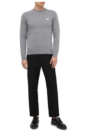 Мужской шерстяной джемпер ACNE STUDIOS серого цвета по цене 24100 руб., арт. C60016/M | Фото 2 Мужской шерстяной джемпер ACNE STUDIOS серого цвета, арт. C60016/M | Фото 2