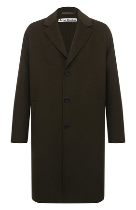 Мужской шерстяное пальто ACNE STUDIOS хаки цвета по цене 82000 руб., арт. B90432 | Фото 1 Мужской шерстяное пальто ACNE STUDIOS хаки цвета, арт. B90432 | Фото 1