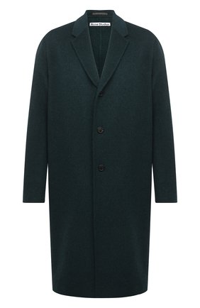 Мужской шерстяное пальто ACNE STUDIOS зеленого цвета по цене 89950 руб., арт. B90467 | Фото 1 Мужской шерстяное пальто ACNE STUDIOS зеленого цвета, арт. B90467 | Фото 1