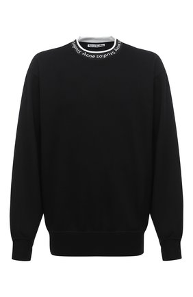 Мужской свитшот из вискозы и хлопка ACNE STUDIOS черного цвета по цене 25800 руб., арт. BI0078 | Фото 1 Мужской свитшот из вискозы и хлопка ACNE STUDIOS черного цвета, арт. BI0078 | Фото 1