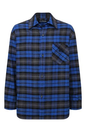 Мужская хлопковая рубашка ACNE STUDIOS синего цвета по цене 36600 руб., арт. CB0017/M | Фото 1 Мужская хлопковая рубашка ACNE STUDIOS синего цвета, арт. CB0017/M | Фото 1