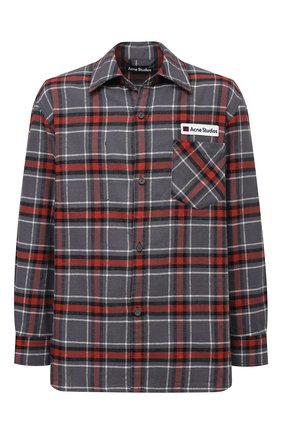 Мужская хлопковая рубашка ACNE STUDIOS серого цвета по цене 36600 руб., арт. CB0023/M | Фото 1 Мужская хлопковая рубашка ACNE STUDIOS серого цвета, арт. CB0023/M | Фото 1