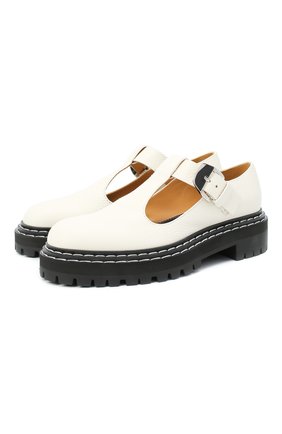 Женская кожаные туфли lug sole PROENZA SCHOULER белого цвета по цене 64800 руб., арт. PS35110A/12113 | Фото 1 Женская кожаные туфли lug sole PROENZA SCHOULER белого цвета, арт. PS35110A/12113 | Фото 1