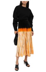 Женская юбка-миди PROENZA SCHOULER оранжевого цвета, арт. R2035019-JYP43 | Фото 2 (Материал внешний: Синтетический материал, Хлопок; Женское Кросс-КТ: Юбка-одежда; Длина Ж (юбки, платья, шорты): Миди)