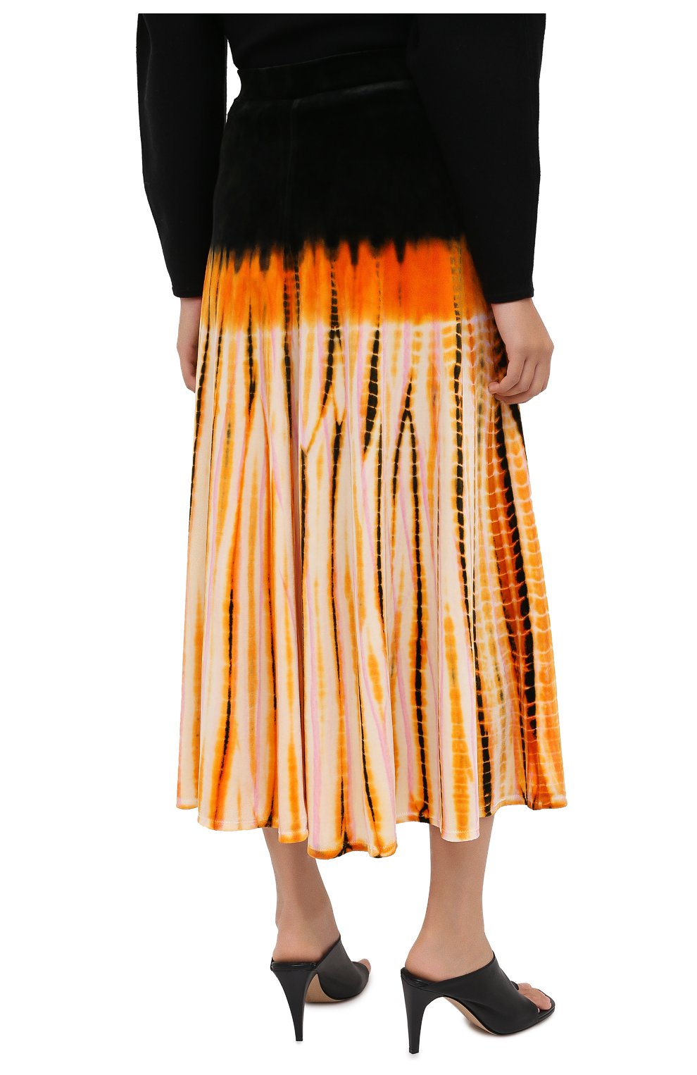 Женская юбка-миди PROENZA SCHOULER оранжевого цвета, арт. R2035019-JYP43 | Фото 5 (Материал внешний: Синтетический материал, Хлопок; Женское Кросс-КТ: Юбка-одежда; Длина Ж (юбки, платья, шорты): Миди)